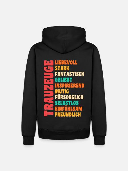 Junggesellinnenabschied Trauzeuge - Männer Premium Bio Hoodie - Schwarz