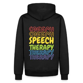 Language Pathologist Speech Pathologist - Männer Premium Bio Hoodie - Schwarz - Hinten - Nico (187cm)