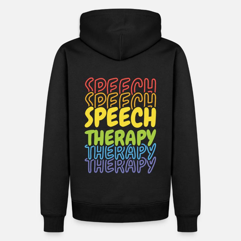 Language Pathologist Speech Pathologist - Männer Premium Bio Hoodie - Schwarz