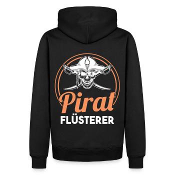 Pirat Flüsterer Piraten - Männer Premium Bio Hoodie - Schwarz - Hinten - Nico (187cm)