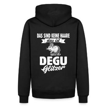 Deguhalter Degu - Männer Premium Bio Hoodie - Schwarz - Hinten - Nico (187cm)