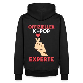 K-pop - Männer Premium Bio Hoodie - Schwarz - Hinten - Nico (187cm)