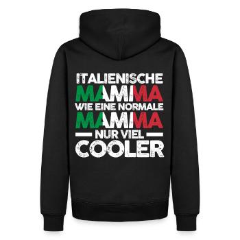 Italienerin Italienische Mamma Italien Mutter Mama - Männer Premium Bio Hoodie - Schwarz - Hinten - Nico (187cm)