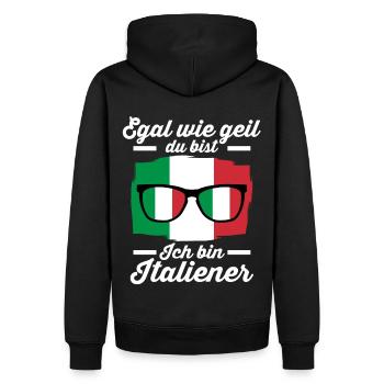 Italia Italiener Italienisches Italien - Männer Premium Bio Hoodie - Schwarz - Hinten - Nico (187cm)