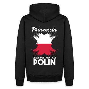 Prinzessin Polska Pole Polnisches Polen - Männer Premium Bio Hoodie - Schwarz - Hinten - Nico (187cm)