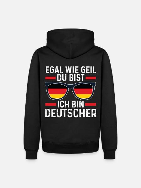 Deutscher Deutsches Deutschland - Männer Premium Bio Hoodie - Schwarz