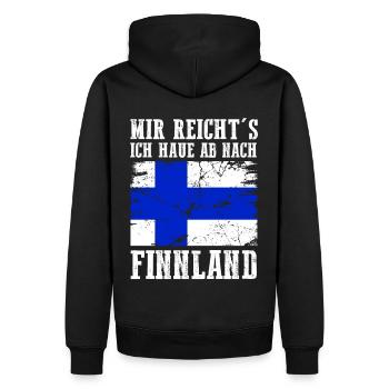Finnland Finne Finnisches - Männer Premium Bio Hoodie - Schwarz - Hinten - Nico (187cm)