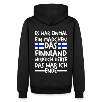 Finnland Finne Finnisches - Männer Premium Bio Hoodie - Schwarz - Hinten - Nico (187cm)