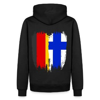 Allemagne Drapeau Finlande - Sweat à capuche Premium bio Homme - noir - Dos - Nico (187cm)