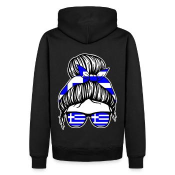 Grèce grecque Grèce - Sweat à capuche Premium bio Homme - noir - Dos - Nico (187cm)