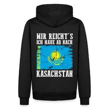 Kasachstan Kasache Kasachisches - Männer Premium Bio Hoodie - Schwarz - Hinten - Nico (187cm)