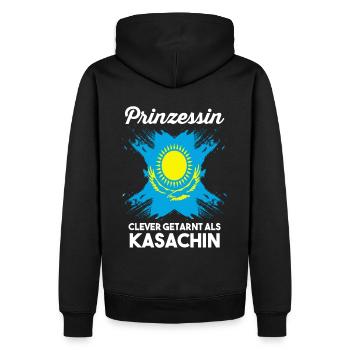 Prinzessin Kasache Kasachisches Kasachstan - Männer Premium Bio Hoodie - Schwarz - Hinten - Nico (187cm)