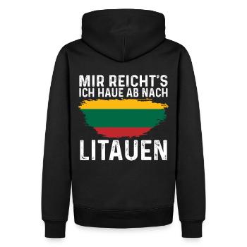 Litauen Litauer Litauisches - Männer Premium Bio Hoodie - Schwarz - Hinten - Nico (187cm)