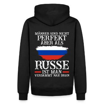 Russland Russen Russisches - Männer Premium Bio Hoodie - Schwarz - Hinten - Nico (187cm)