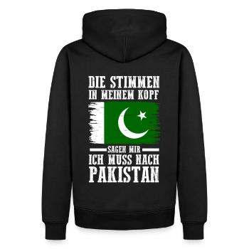 Pakistan Pakistaner Pakistanisches - Männer Premium Bio Hoodie - Schwarz - Hinten - Nico (187cm)
