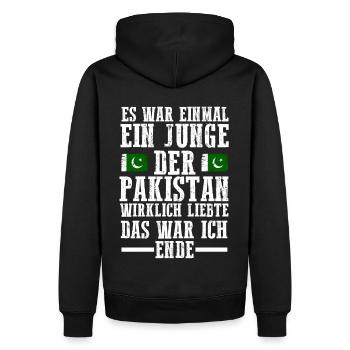 Pakistan Pakistaner Pakistanisches - Männer Premium Bio Hoodie - Schwarz - Hinten - Nico (187cm)