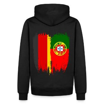 Allemagne Drapeau Portugal - Sweat à capuche Premium bio Homme - noir - Dos - Nico (187cm)