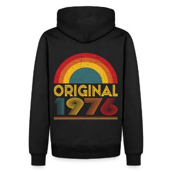 Vintage Original 1976 Cadeau pour 46ème anniversaire - Sweat à capuche Premium bio Homme - noir - Dos - Nico (187cm)