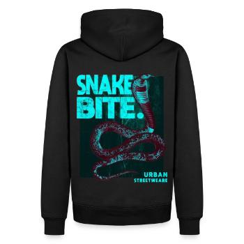 Snake Streetwear - Sweat à capuche Premium bio Homme - noir - Dos - Nico (187cm)