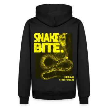 Snake Streetwear - Sweat à capuche Premium bio Homme - noir - Dos - Nico (187cm)
