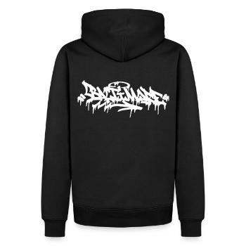 Baltimore City Graffiti Street Art HandStyle USA H - Männer Premium Bio Hoodie - Schwarz - Hinten - Nico (187cm)
