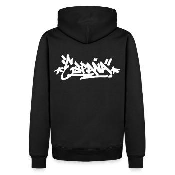 Espana Spanien Graffiti Street Art HandStyle Hip H - Männer Premium Bio Hoodie - Schwarz - Hinten - Nico (187cm)