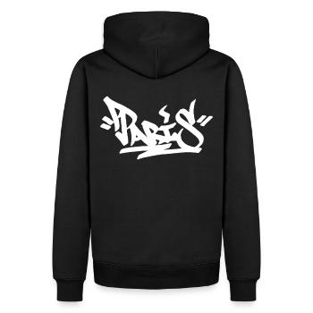 Paris City Graffiti Street Art Handstyle France Hi - Männer Premium Bio Hoodie - Schwarz - Hinten - Nico (187cm)