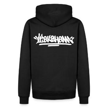 Yokohoma City Graffiti Street Art HandStyle Japan - Männer Premium Bio Hoodie - Schwarz - Hinten - Nico (187cm)