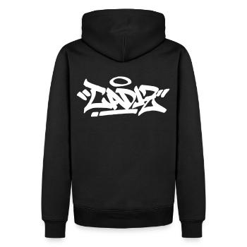 Cadiz City Graffiti Street Art HandStyle Spanien H - Männer Premium Bio Hoodie - Schwarz - Hinten - Nico (187cm)