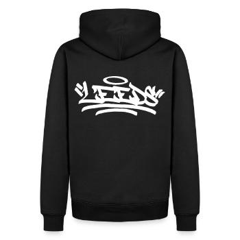 Leeds City Graffiti Street Art Großbritannien Engl - Männer Premium Bio Hoodie - Schwarz - Hinten - Nico (187cm)