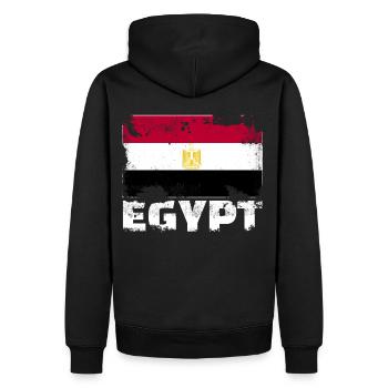 Ägyptische Flagge Vintage Distressed ägyptisches G - Männer Premium Bio Hoodie - Schwarz - Hinten - Nico (187cm)