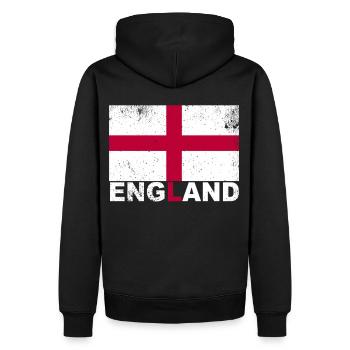 England Flag Vintage English Nationality Origin Tr - Männer Premium Bio Hoodie - Schwarz - Hinten - Nico (187cm)