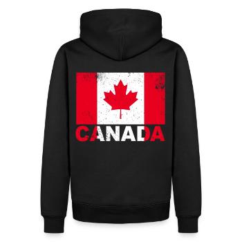 Kanada Flagge Vintage Kanadische Nationalität Ursp - Männer Premium Bio Hoodie - Schwarz - Hinten - Nico (187cm)