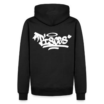 Pisces Graffiti Zodiac Hip Hop Horoskop Sternzeich - Männer Premium Bio Hoodie - Schwarz - Hinten - Nico (187cm)