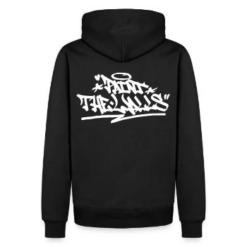Malen Sie die Wände Graffiti Handstil Zitat Hip Ho - Männer Premium Bio Hoodie - Schwarz - Hinten - Nico (187cm)