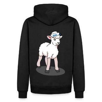 Moin Nordsee Ostsee Schaf Küste Norddeutschland - Männer Premium Bio Hoodie - Schwarz - Hinten - Nico (187cm)