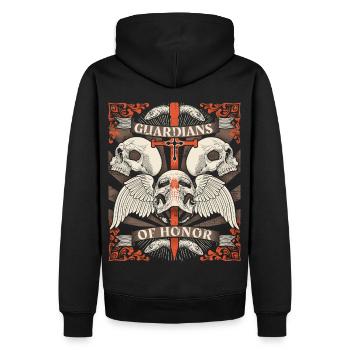 Vintage Skull Skull Biker Design avec serpents - Sweat à capuche Premium bio Homme - noir - Dos - Nico (187cm)