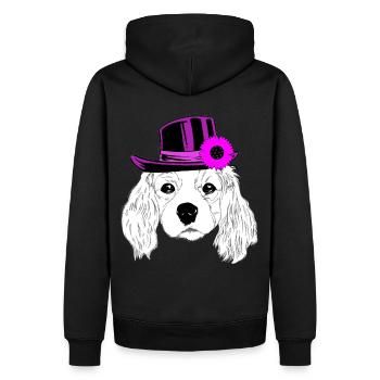 Fantasy Dog Head Gentleman Chapeau Mister Dog Kids - Sweat à capuche Premium bio Homme - noir - Dos - Nico (187cm)