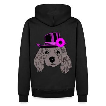 Fantasy Dog Head Gentleman Chapeau Mister Dog Kids - Sweat à capuche Premium bio Homme - noir - Dos - Nico (187cm)