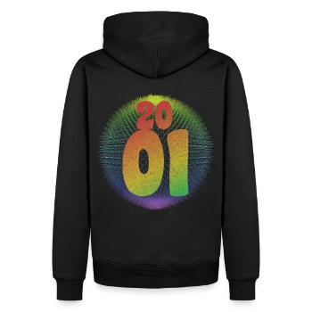 2001 LGBT Vintage Geburtstag - Männer Premium Bio Hoodie - Schwarz - Hinten - Nico (187cm)