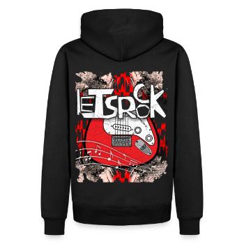 Let’s Rock, Concert Rock, Festival Rock, Festival Rock - Sweat à capuche Premium bio Homme - noir - Dos - Nico (187cm)