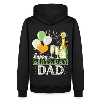 Birthday Dad Father-Dad Dad-Daddy Happy-Birthday - Men’s Premium Organic Hoodie - black - Back - Nico (187cm)