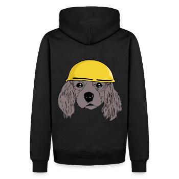 Dog Head Casque de sécurité de chien Chantier de construction Emploi commercial - Sweat à capuche Premium bio Homme - noir - Dos - Nico (187cm)