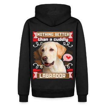 Labrador Retriever Drôle dire Labrador Dog - Sweat à capuche Premium bio Homme - noir - Dos - Nico (187cm)