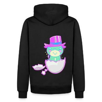 Baby Birth Pregnancy Fantasy EggShell - Men’s Premium Organic Hoodie - black - Back - Nico (187cm)