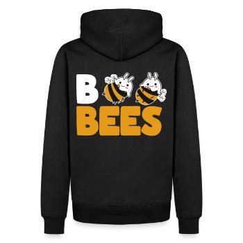 Lustige Boo Bienen Halloween Bee Ghost - Männer Premium Bio Hoodie - Schwarz - Hinten - Nico (187cm)