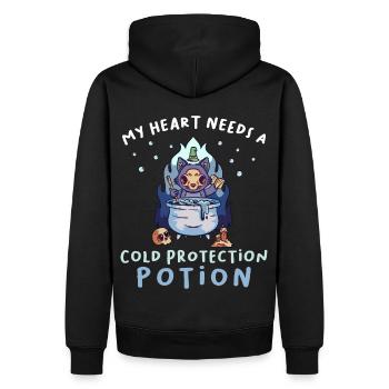 Kaltschutz Trankpastell Goth Hexerei Hexe - Männer Premium Bio Hoodie - Schwarz - Hinten - Nico (187cm)