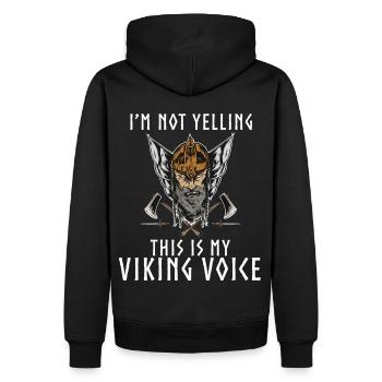 Ich schreie nicht, dass dies meine Wikingerstimme - Männer Premium Bio Hoodie - Schwarz - Hinten - Nico (187cm)