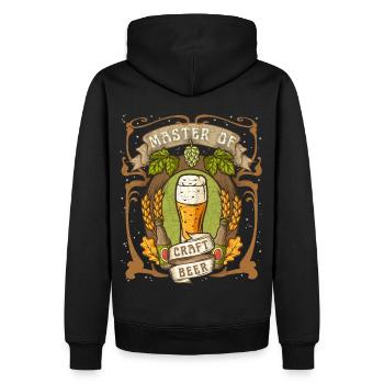 Craft-Bier, Craft-Beer lustiger Spruch - Männer Premium Bio Hoodie - Schwarz - Hinten - Nico (187cm)