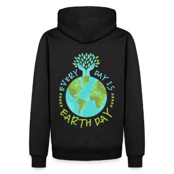 Jour de la Terre, Dire, Protection de l’environnement, Protection du climat - Sweat à capuche Premium bio Homme - noir - Dos - Nico (187cm)